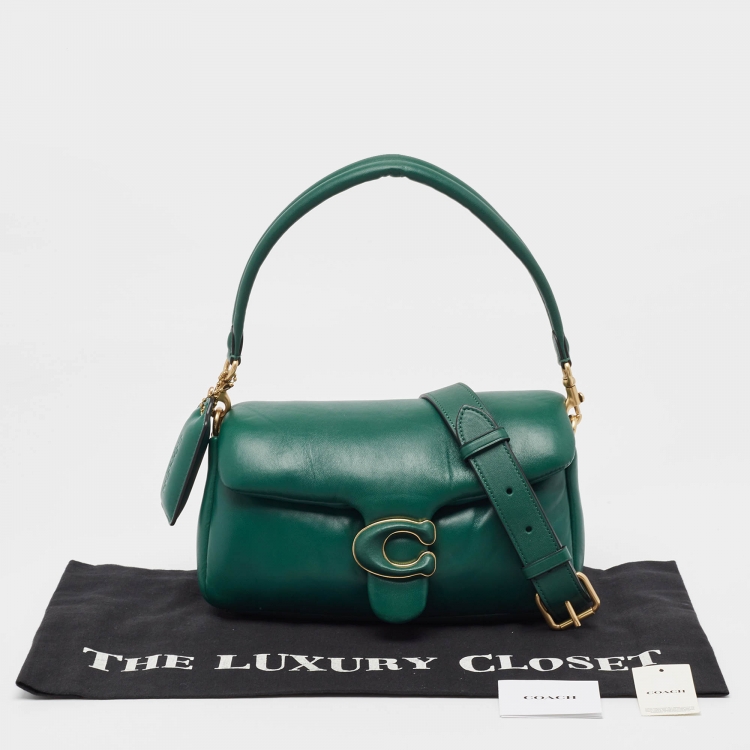 Pre Owned Coach Green Leather Pillow Tabby 26 Shoulder Bag