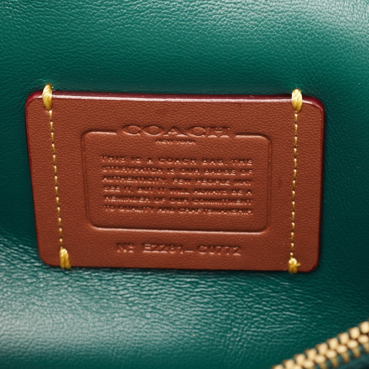 Pre Owned Coach Green Leather Pillow Tabby 26 Shoulder Bag