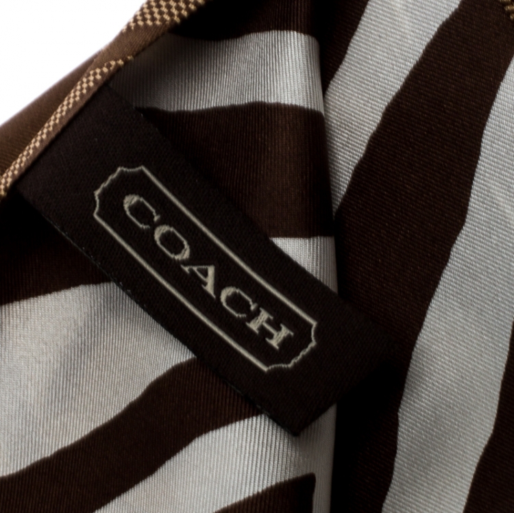 brown coach scarf