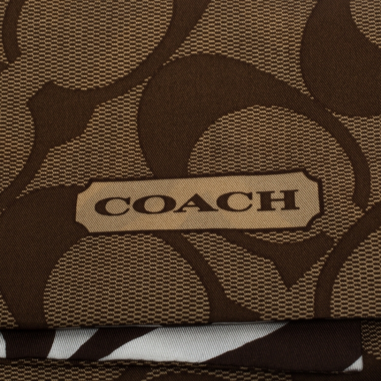 brown coach scarf