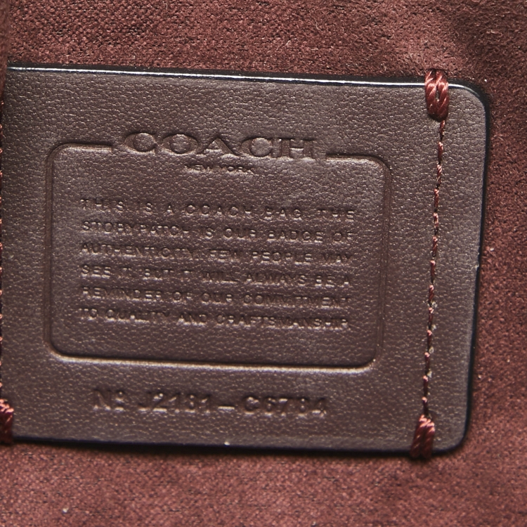 مملوكة مسبقًا Coach Black/Brown Signature Coated Canvas and Leather Tammie Shoulder Bag