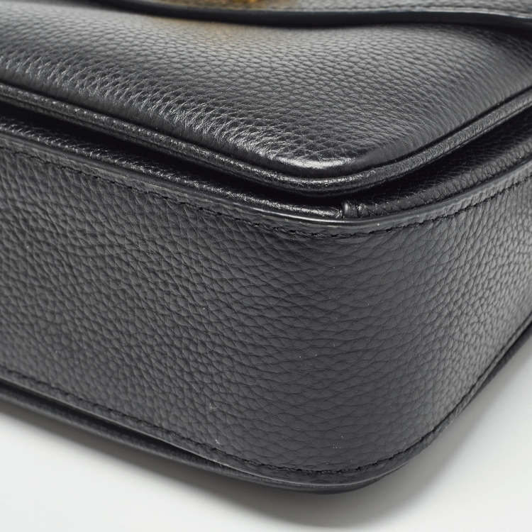 Pre Owned Coach Black Leather Cassie Top Handle Bag
