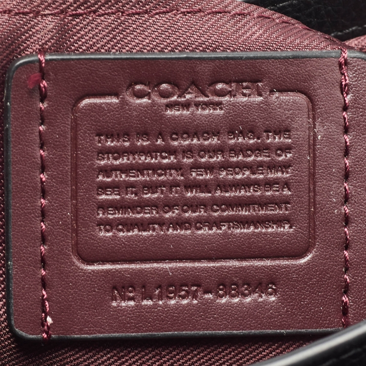 Pre Owned Coach Black Leather Cassie Top Handle Bag