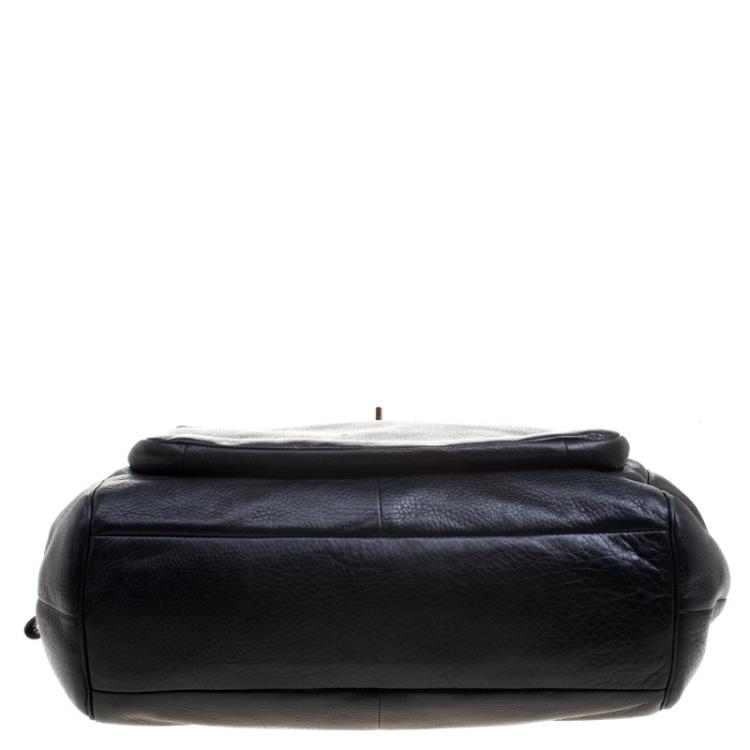 Pre Owned Coach Black Leather Shoulder Bag