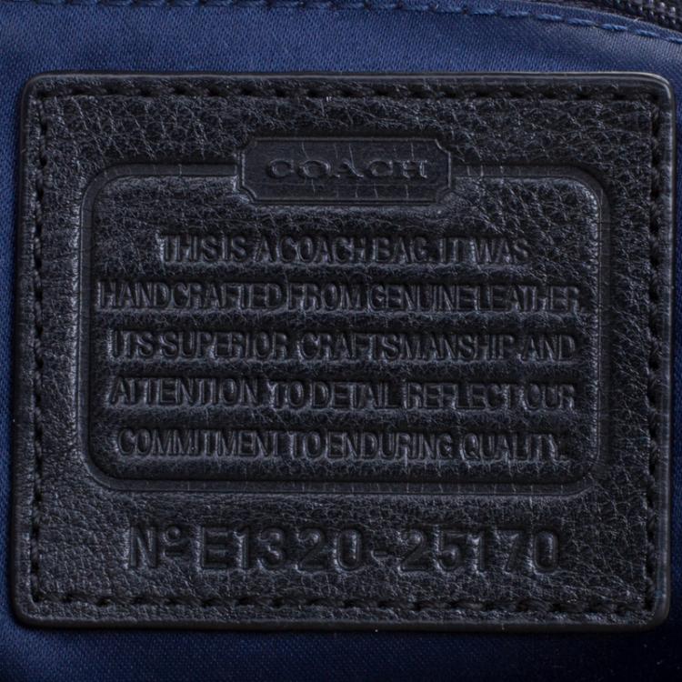 Pre Owned Coach Black Leather Shoulder Bag