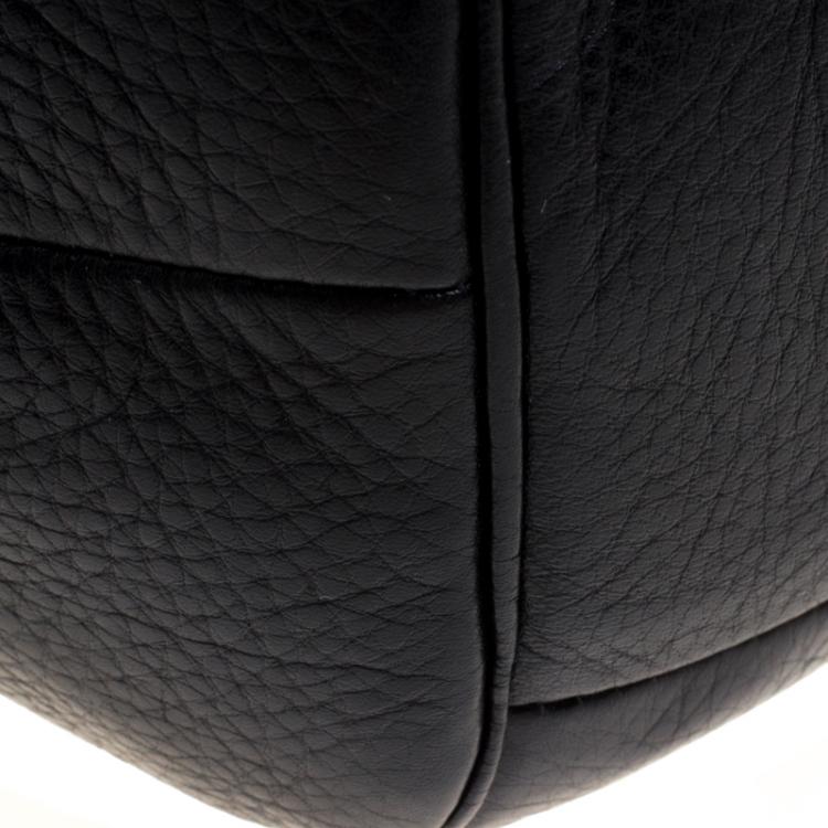 Pre Owned Coach Black Leather Shoulder Bag
