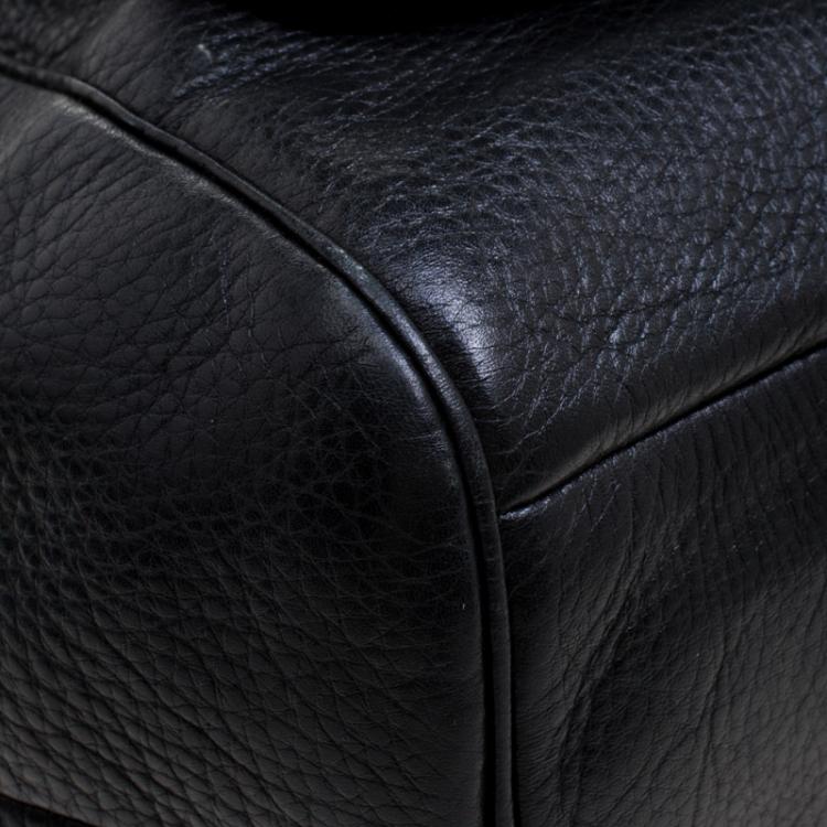 Pre Owned Coach Black Leather Shoulder Bag