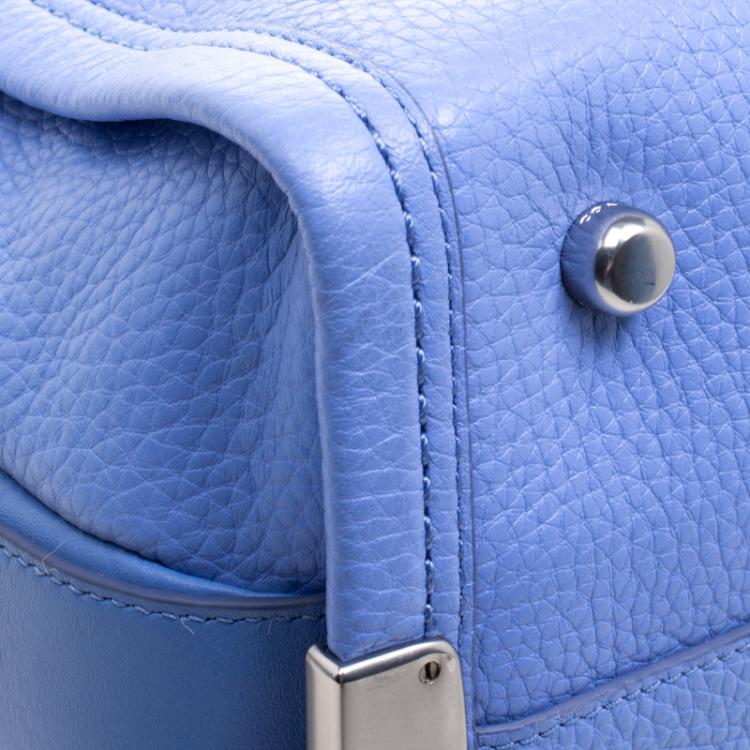 Pre Owned Coach Corn Flower Blue Leather Swagger 27 Tote