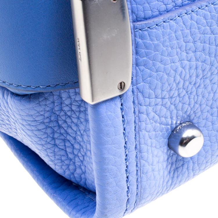 Pre Owned Coach Corn Flower Blue Leather Swagger 27 Tote
