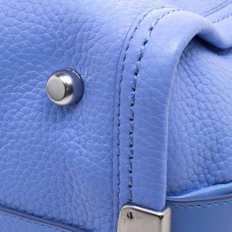 Pre Owned Coach Corn Flower Blue Leather Swagger 27 Tote