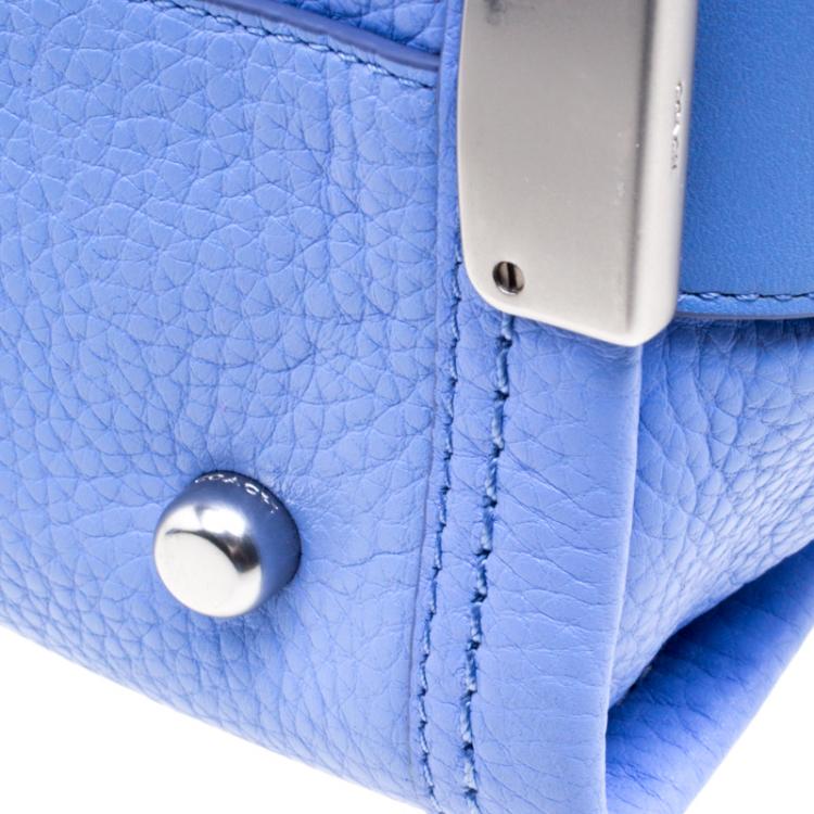 Pre Owned Coach Corn Flower Blue Leather Swagger 27 Tote