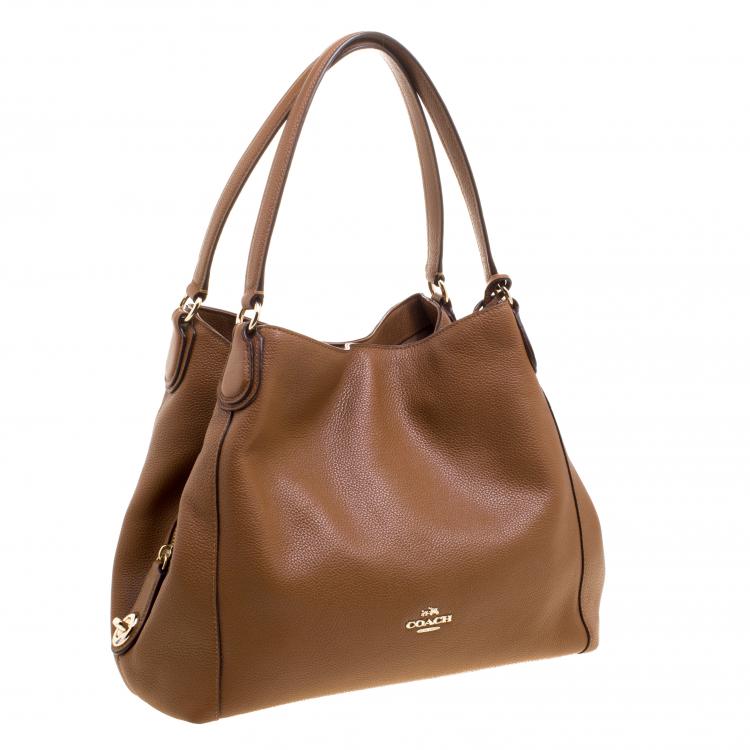 Pre Owned Coach Brown Leather Edie Shoulder Bag