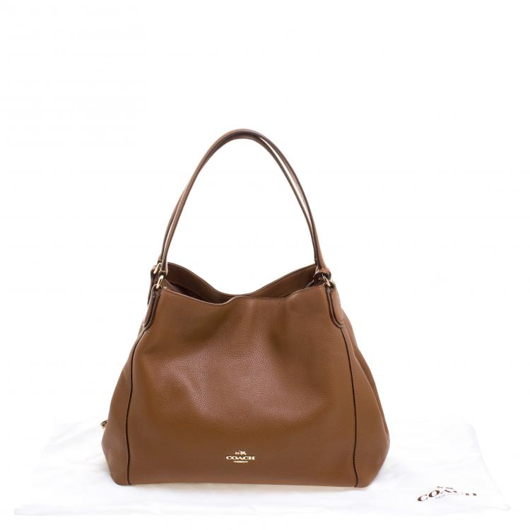 Pre Owned Coach Brown Leather Edie Shoulder Bag