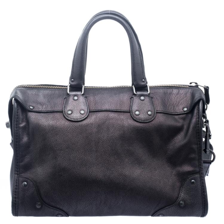 Pre Owned Coach Holographic Leather Rhyder Boston Bag