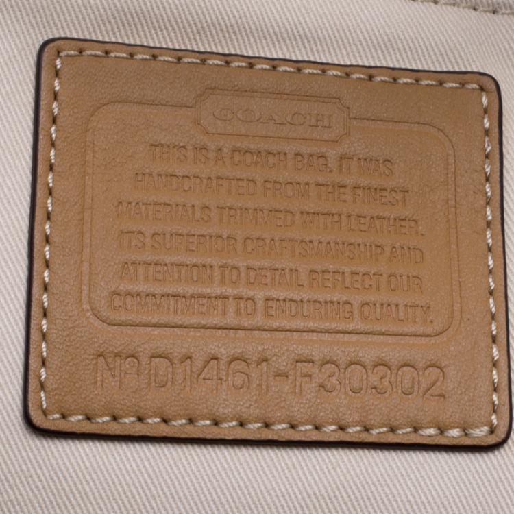 Pre Owned Coach Multicolor Fabric and Leather Tote