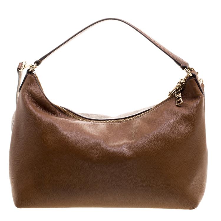 Pre Owned Coach Brown Leather Shoulder Bag