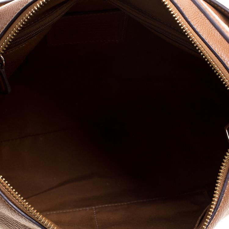 Pre Owned Coach Brown Leather Shoulder Bag