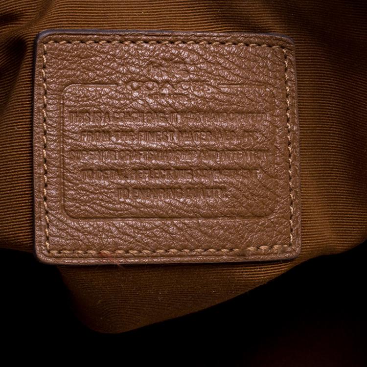Pre Owned Coach Brown Leather Shoulder Bag