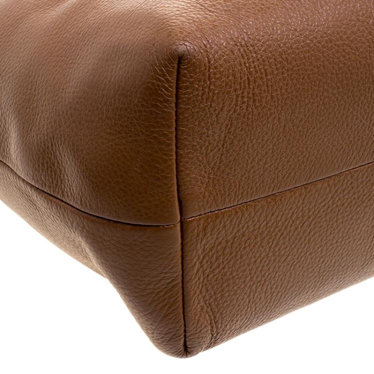 Pre Owned Coach Brown Leather Shoulder Bag