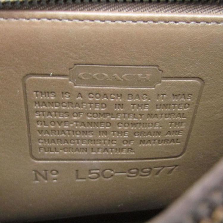 Pre Owned Coach Brown Leather Top Handle Bag