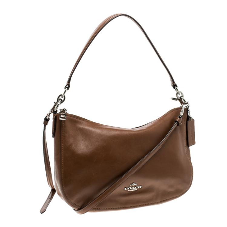 Pre Owned Coach Brown Leather Nomad Crossbody Bag