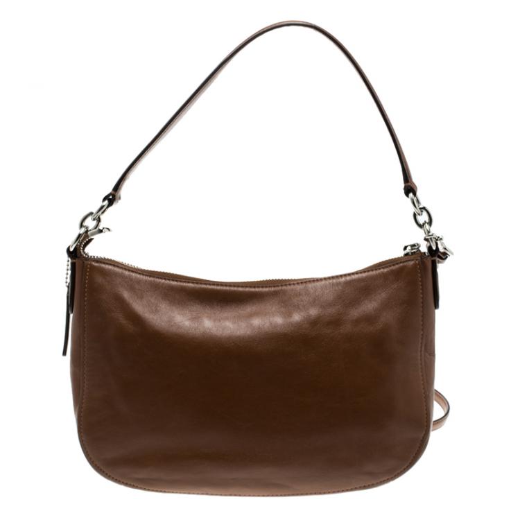 Pre Owned Coach Brown Leather Nomad Crossbody Bag