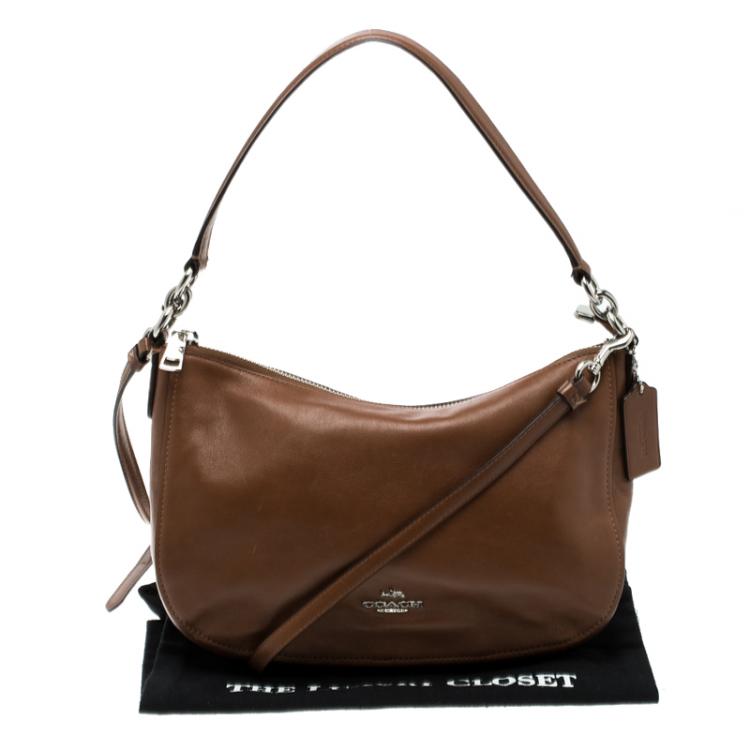 Pre Owned Coach Brown Leather Nomad Crossbody Bag