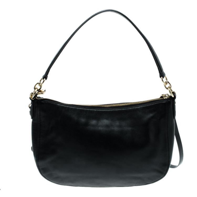 Pre Owned Coach Black Leather Chelsea Crossbody Bag