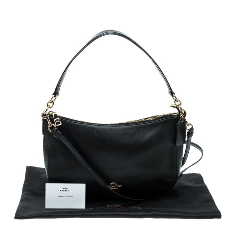 Pre Owned Coach Black Leather Chelsea Crossbody Bag