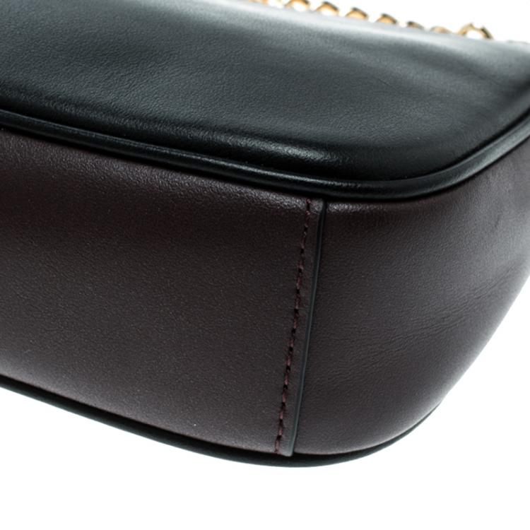 Pre Owned Coach Black and Burgundy Leather Selena Gomez Nolita Limited Edition Clutch 