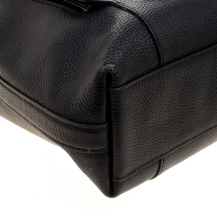 Pre Owned Coach Black Leather Large Scout Hobo