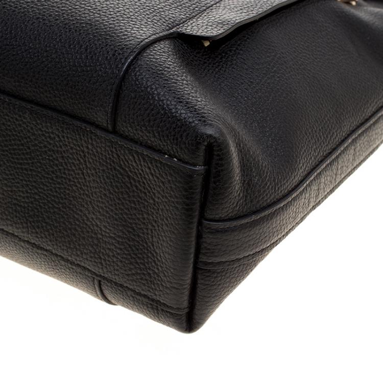 Pre Owned Coach Black Leather Large Scout Hobo