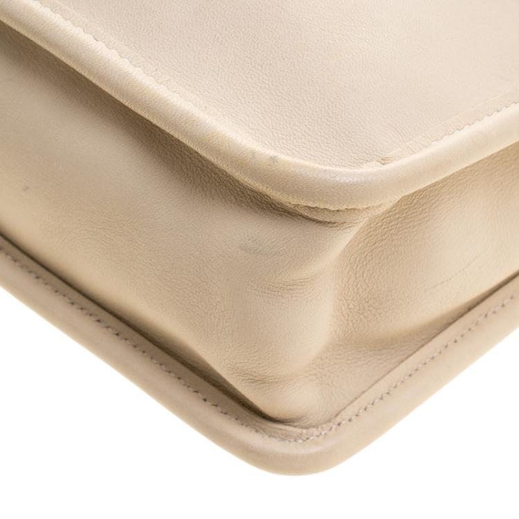 Pre Owned Coach Beige Leather Murphy Crossbody Bag