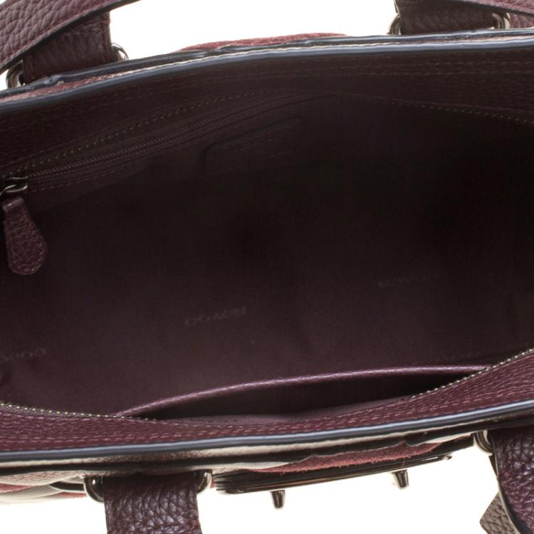 مملوكة مسبقًا Coach Maroon Quilted Leather Swagger Canyon Satchel