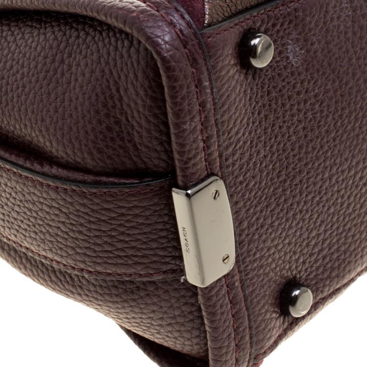 مملوكة مسبقًا Coach Maroon Quilted Leather Swagger Canyon Satchel