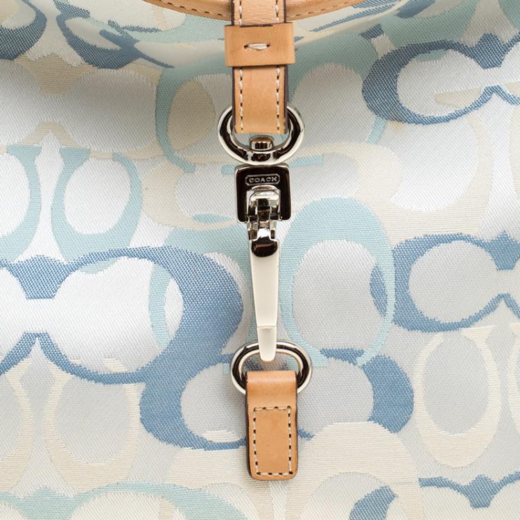 Pre Owned Coach Multicolor Signature Canvas Shoulder Bag