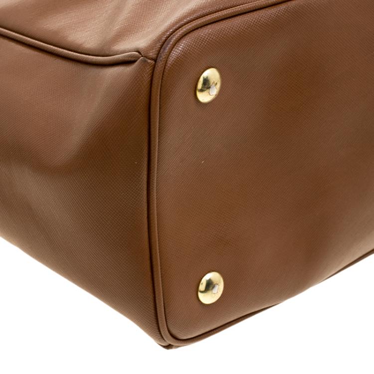 Pre Owned Coach Brown Saffiano Leather Satchel