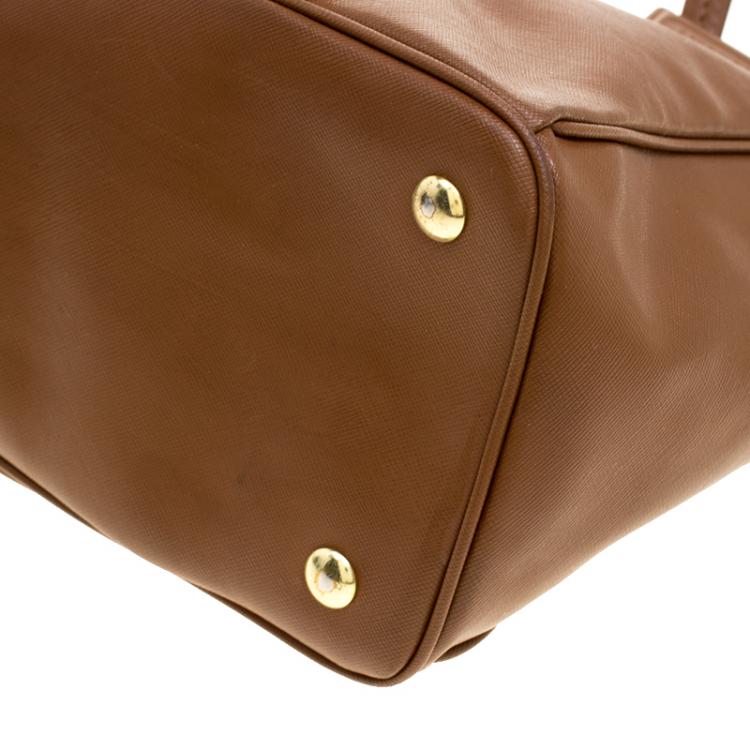 Pre Owned Coach Brown Saffiano Leather Satchel