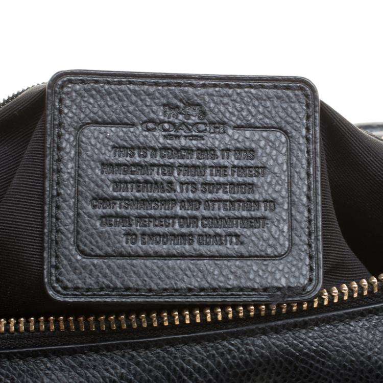 Pre Owned Coach Brown/Black Signature Canvas Mini Bennett Satchel