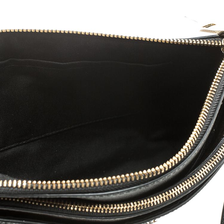 Pre Owned Coach Black Leather Journal Crossbody Bag