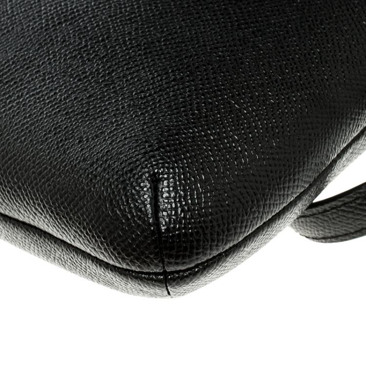 Pre Owned Coach Black Leather Journal Crossbody Bag