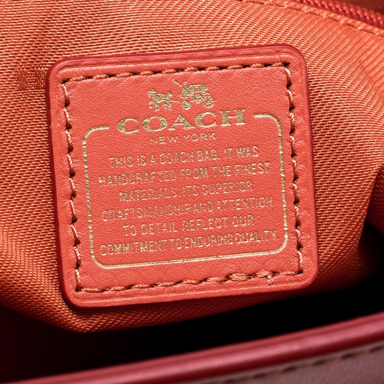 Pre Owned Coach Orange Leather Swagger 27 Carryall Tote