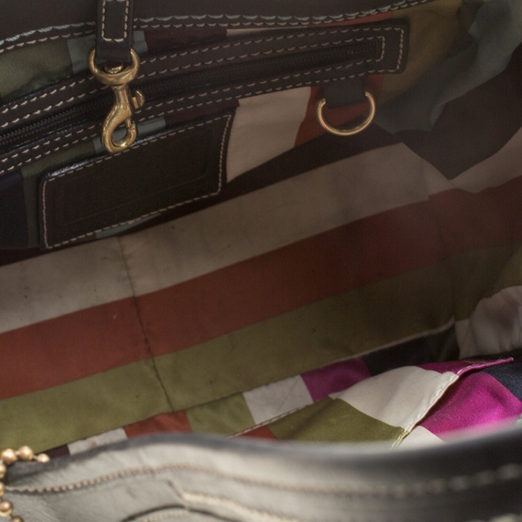 Pre Owned Coach Black Leather Hobo