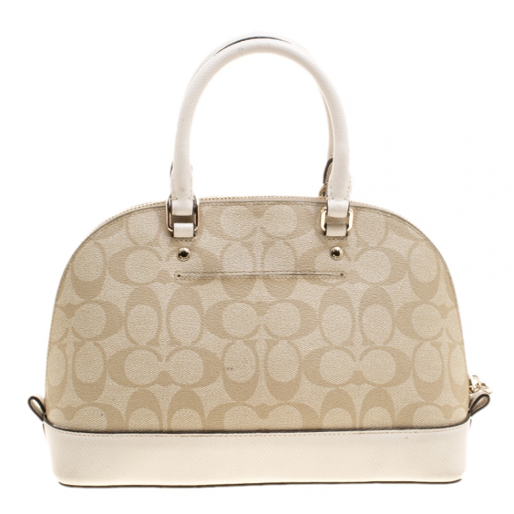 coach beige satchel