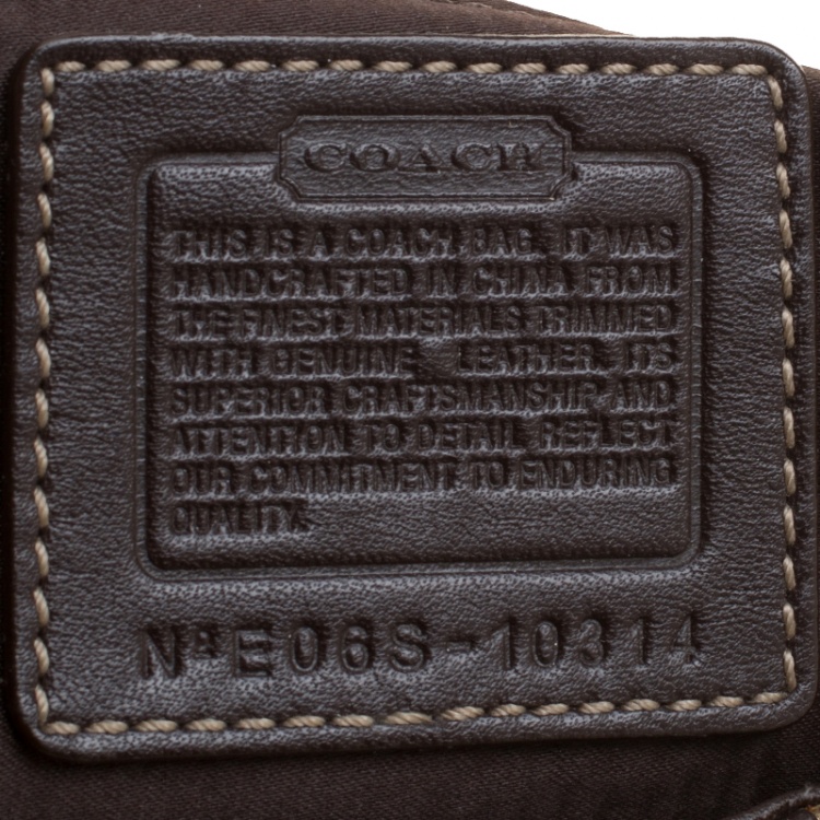 Pre Owned Coach Beige/Brown Signature Canvas and Leather Hobo