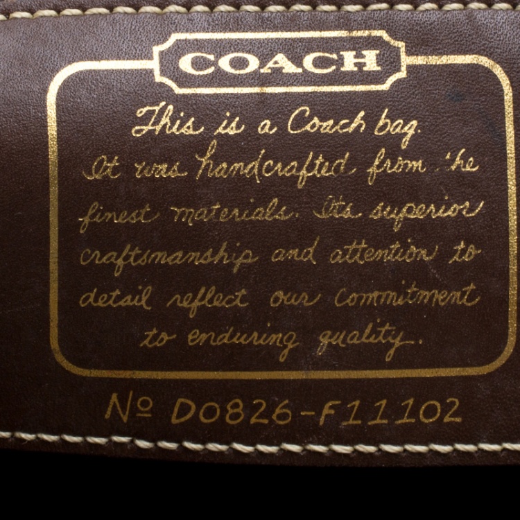 Pre Owned Coach Beige/Brown Signature Canvas and Leather Satchel