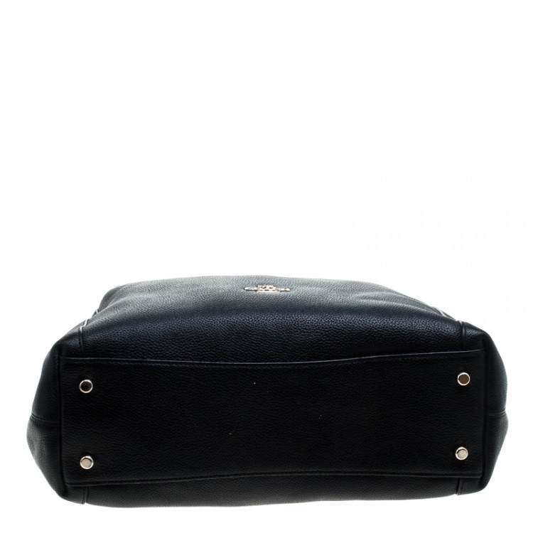Pre Owned Coach Black Leather Edie 31 Tote 