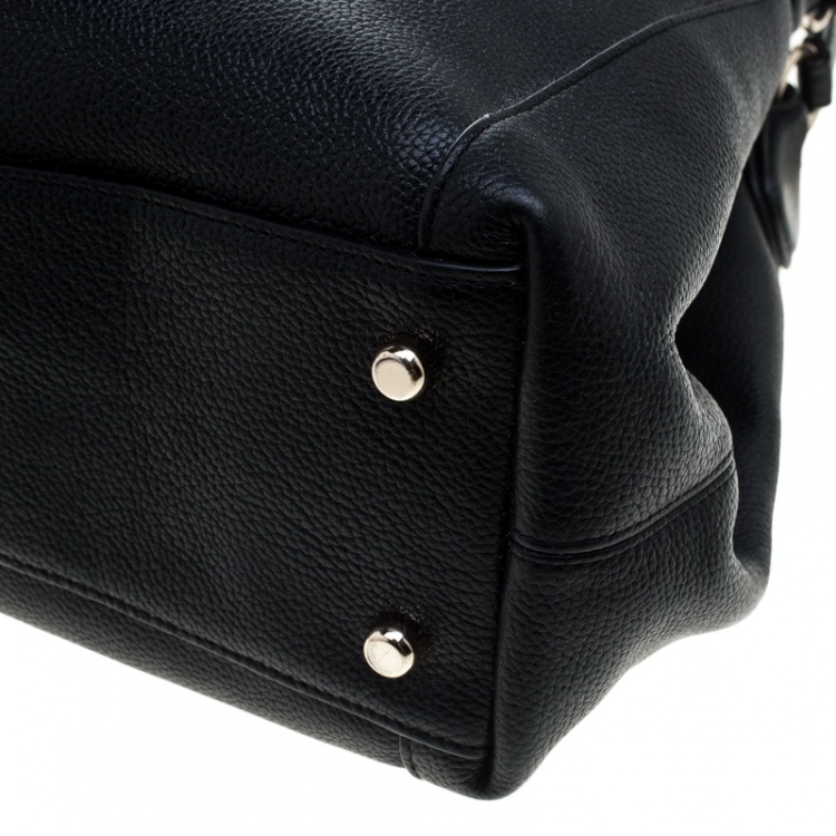 Pre Owned Coach Black Leather Edie 31 Tote 
