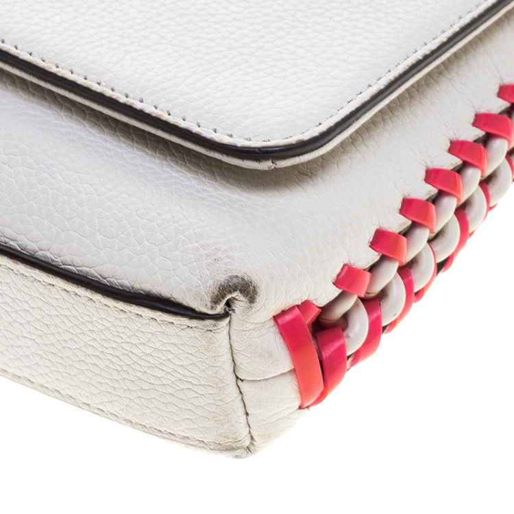 Pre Owned Coach Off White Leather Crosstown Crossbody Bag