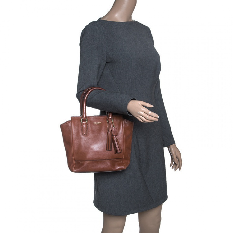 Pre Owned Coach Brown Leather Tote